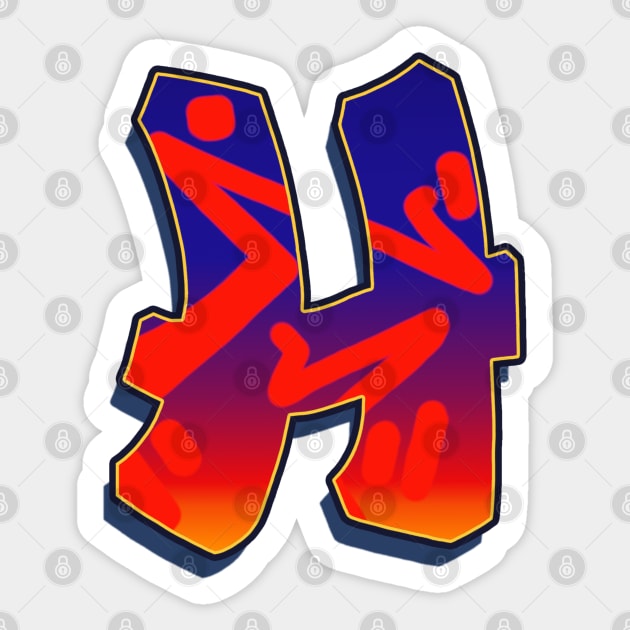 Letter H - Night Sky Sticker by Dmitri